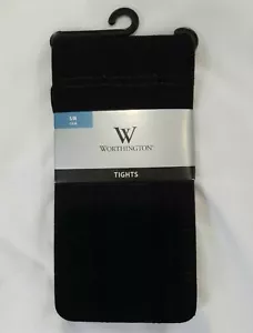 Worthington Small/Medium Womens Tights Black with Square Pattern - NEW - Picture 1 of 6