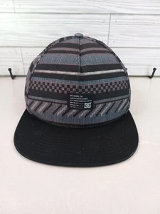 DC Shoes Men's Snapback Hat Cap Blue Black Rasta Stripe OSFM Aztec Western - Picture 1 of 12