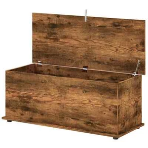 Extra Large Wooden Storage Box with Lid Trunk Smoked Rustic Chest Coffee Table - Picture 1 of 9