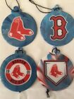 3" Plastic Pour Paint Boston Red Sox Christmas Ornaments Free Shipping