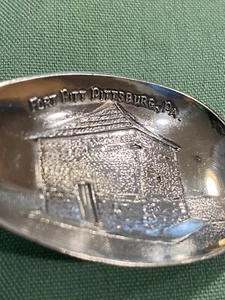 Fort Pitt, Pittsburg Pittsburgh PA Sterling Watson Souvenir Spoon   (S82) - Picture 1 of 17