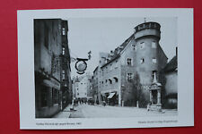 R1) Ansicht Regensburg 1927 Goldne Bärenstrasse Westen Strassenansicht Personen