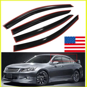 For Honda Accord 2008-2012 JDM Mugen Style Side Window Vent Visor Rain Guard - Picture 1 of 12