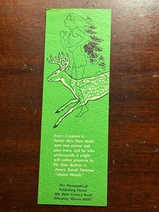 The Theosophical Publishing House Vintage Bookmark Thoreau Theosophy - Picture 1 of 2