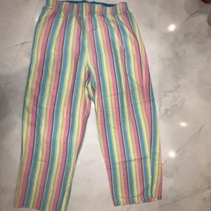 OnStage Pyjamahose XL Regenbogen gestreift Baumwolle Lounge Hose Gummibund - Bild 1 von 10