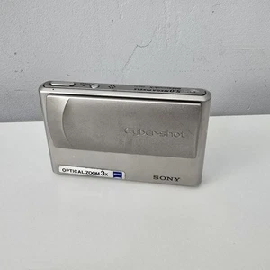 Sony Digital Camera Cybershot DSC-T1 5.0MP Silver Spare or Repair #2 - Picture 1 of 13