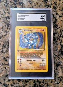 ✨Machamp Holo Rare 1st Edition Base Set 1999 Pokemon Card #8/102 SGC 4 Graded!🌟 - Picture 1 of 3