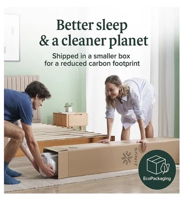 Zinus 12 Inch Green Tea Cooling Memory Foam Mattress King Size White New In Box - Image 1 of 4