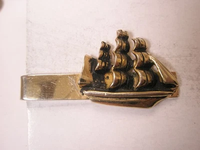 Barco de vela alto vintage SWANK SMALL barra de corbata clip hms bucanero pirata Foto 1 de 4