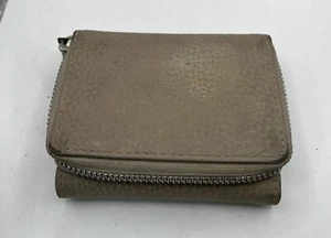 All Saints Tan LeatherWallet Small Hand Painted - Picture 1 of 8