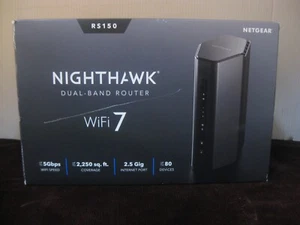 NETGEAR NIGHTHAWK DUAL-BAND ROUTER WiFi 7 RS150-NEW IN OPENED BOX - Picture 1 of 6