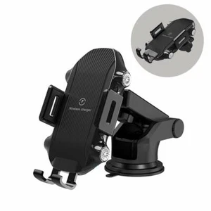 Wireless Charger car Mount,10W Auto Sensing Clamping Car Mount Windshield - Picture 1 of 6