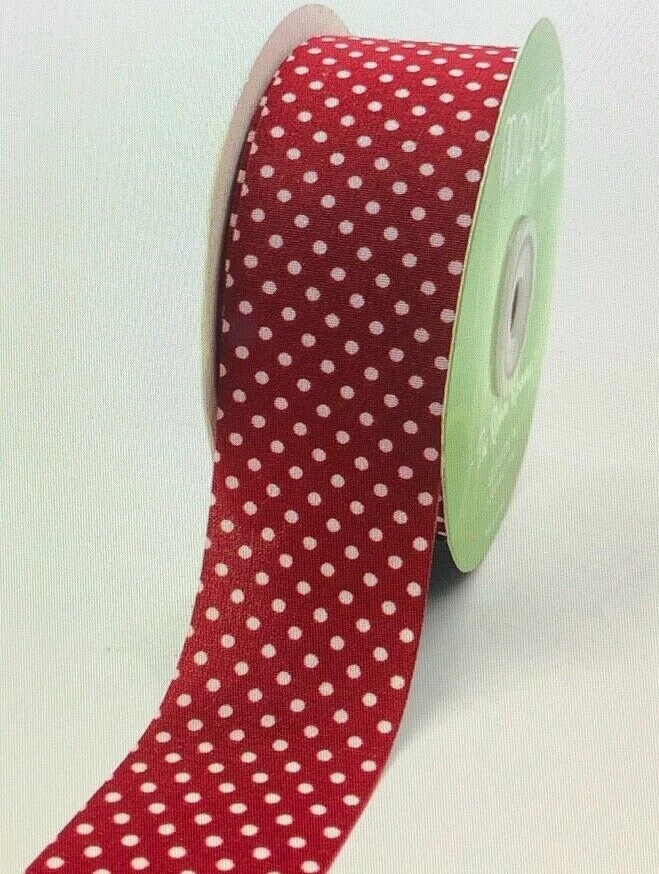 CINTAS MAY ARTS ~ CINTA LIGERA ROJO BORGOÑA CON PUNTOS ~ 1,5 PULGADAS X 1 YARDA! Foto 1 de 1