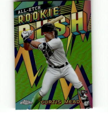 2024 Topps Chrome All Etch Rookie Rush #CERR-6 Curtis Mead RC Tampa Bay Rays - Image 1 of 2