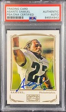 Asante Samuel auto card Topps 2009 #21 Philadelphia Eagles PSA Encapsulated