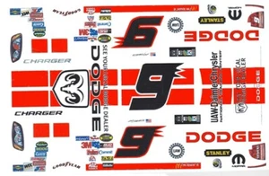 #9 Kasey Kane Hat Stripe Dodge 1/24th Scale  Peel N Stick Tear Proof Vinyl DECAL - Picture 1 of 2
