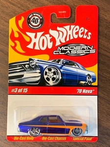 2007 Hot Wheels Modern Classics 3/15 '70 NOVA Blue w/Chrome OH5 Spoke Wheels - Picture 1 of 2