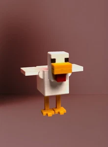 Articulated Minecraft Chicken, Flexi Fidget Toy, 3D Printed - Picture 1 of 54