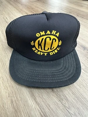 Omaha KCC Heavy District Men’s Vintage NOS Black Mesh Trucker Hat - Image 1 of 3