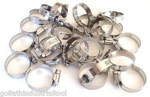 25 GOLIATH INDUSTRIAL STAINLESS STEEL HOSE CLAMPS 1-1/4 - 1-3/4" SSHC134 32-44MM - Imagen 1 de 1
