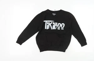Tikiboo Girls Black Pullover Sweatshirt, Regular Fit, M - Picture 1 of 12