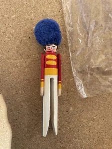Vintage Handcrafted Wooden Clothespin Hand-painted Soldier Christmas Ornaments - Picture 1 of 5