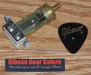 Gibson Les Paul Switch Gold 3 Way Straight Switchcraft Long Guitar Parts Project - Picture 1 of 4