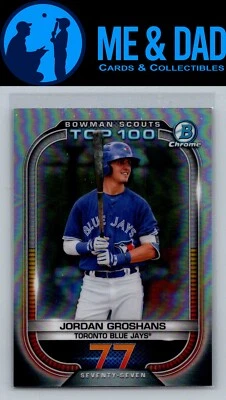 2021 Bowman #BTP-77 Jordan Groshans Bowman Scouts Top 100 - Image 1 of 2