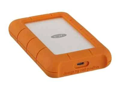 LaCie 4TB Rugged USB-C 3.0 2.5'' Mini Portable External Hard Drive - Orange HDD - Image 1 of 4