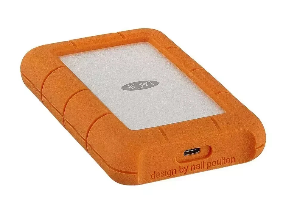 LaCie 4TB Rugged USB-C 3.0 2.5'' Mini Portable External Hard Drive - Orange HDD - Image 1 of 4