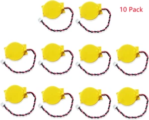 10 PCS 3V CR2032 Battery Laptop Notebook Bios Cmos Motherboard With 2-Pin Wire - Picture 1 of 6