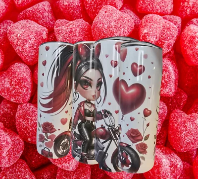 Valentine Love 20oz Skinny Tumbler Custom Drinkware w/Straw Great Gift - Image 1 of 4