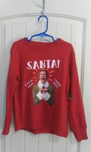 ELF Kids Red Will Ferrell T-shirt Size 6 "Santa I Know Him! New With Tags - Picture 1 of 7