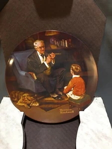 Knowles Norman Rockwell Plate "The Tycoon” 1982 Limited Edition Authentic NOS - Picture 1 of 9
