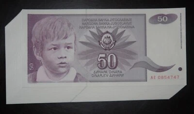 Yugoslavia 25 pcs 50 Dinar 1990 UNC P-104 1/4 bundle Jugoslavia - Image 1 of 2