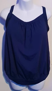 Traje de baño Tankini Lands End 12D azul marino correas ajustables  - Imagen 1 de 12