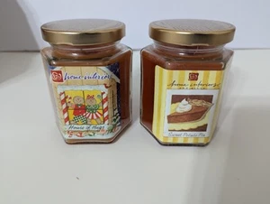HOME INTERIORS 1 GINGERBREAD 1 SWEET POTATO PIE CANDLE - Picture 1 of 3