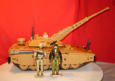Gi Joe Desert Mauler MBT 1985 tanque 100 % completo + cuerda de remolque y metal pesado + micrófono * Foto 1 de 4