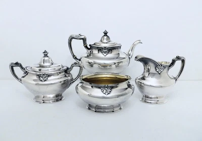 1920 GORHAM MFG CO. PLATA EDUARDIANA TARDÍA PLATA SOLDADA JUEGO DE SOLTERO Foto 1 de 4