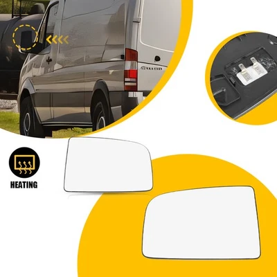 Mirror Glass Left+Right Heated Side For Mercedes-Benz Sprinter 2500 3500 2010-18 - Image 1 of 4