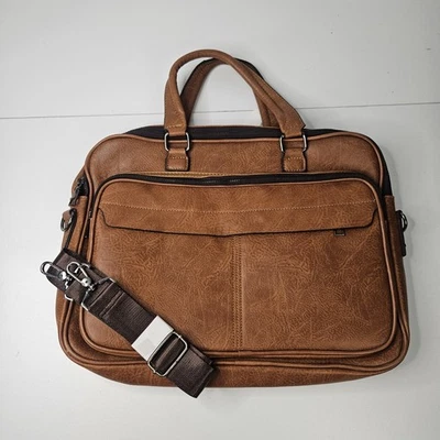 16 В кожаный портфель первоклассный ноутбук Messenger сумка мужчин и женщин светло-коричневый - Изображение 1 из 4