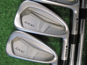 PING i200 BLACK DOT IRONS 4-PW, PING AWT 2.0 REGULAR FLEX STEEL SHAFTS - Picture 1 of 24