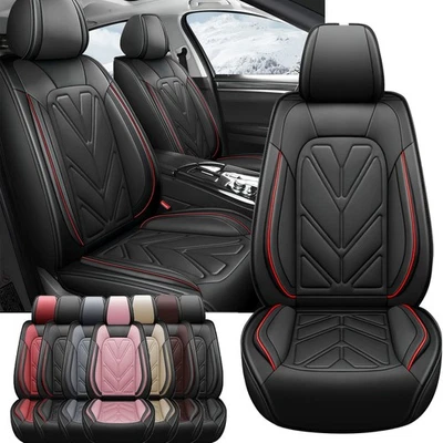 For Nissan Frontier Pickup Car 5 Seat Cover Full Set Deluxe PU Leather Cushion Foto 1 de 4