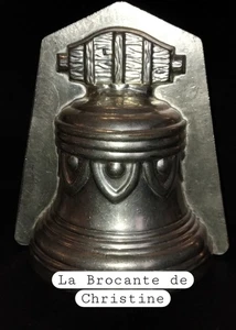 N° 801/19-ANCIEN  MOULE A CHOCOLAT/Grosse Cloche Métal Etamé 16c  Chocolate Mold - Foto 1 di 7