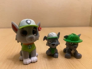 3 Paw Patrol 1 Ty Beanie Sammlerstück handbemalt Mini Boos Rocky & 2 Minis - Bild 1 von 10