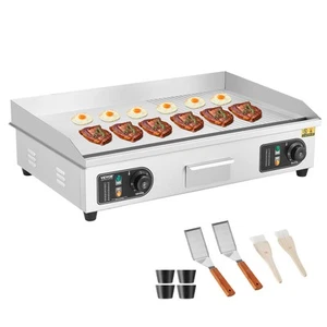 VEVOR Commercial Electric Griddle 2800W Countertop Half-Flat Top Grill No Plug - Picture 1 of 12