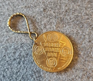 Schlüsselanhänger Desert Storm 1991 Persischer Golfkrieg kommerzieller Veteran Metallmünze - Bild 1 von 3