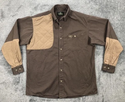 RedHead Shirt Mens XL Brown Tan Quilted Shooting Shoulder Hunting Button Down - Image 1 of 4