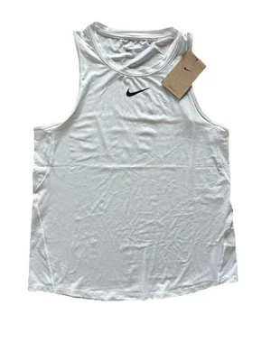 Camiseta sin mangas Nike para mujer S blanca Dri Fit sin mangas atlética entrenamiento Foto 1 de 4