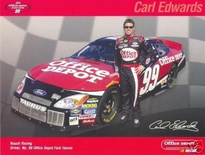 CARL EDWARDS 2004 OFFICE DEPOT NASCAR POSTCARD #99 Cover